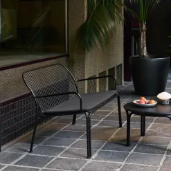 &Tradition Sofá lounge Thorvald SC110, Warm black, 143 cm Negro