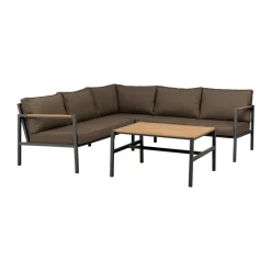 Brafab Sofás De Terraza<Sofá modular Cap, Antracita-marrón, 5 plazas Gris