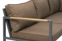 Brafab Sofás De Terraza<Sofá modular Cap, Antracita-marrón, 6 plazas Gris