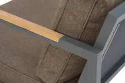 Brafab Sofás De Terraza<Sofá modular Cap, Antracita-marrón, 6 plazas Gris