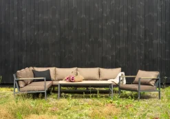 Brafab Sofás De Terraza<Sofá modular Cap, Antracita-marrón, 6 plazas Gris