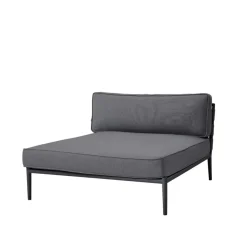 Cane-line Sofá modular Conic, Airtouch grey, diván, incl. cojines Gris Clearance