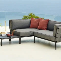 Cane-line Sofá modular Conic, Light grey-diván incl. cojines Gris New