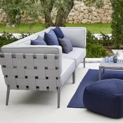 Cane-line Sofá modular Conic, Light grey-diván incl. cojines Gris New