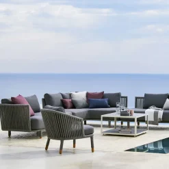 Cane-line Sofás De Terraza|Sofás De Jardín Y Bancos De Jardín<Sofá modular Moments, 2 plazas grey, central, soft rope Gris