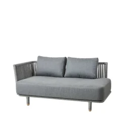 Cane-line Sofás De Terraza<Sofá modular Moments, 2 plazas grey, derecho, soft rope Gris