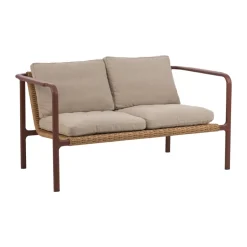 Brafab Sofá Motty, Zin red-teddy beige, 2 plazas Rojo Best