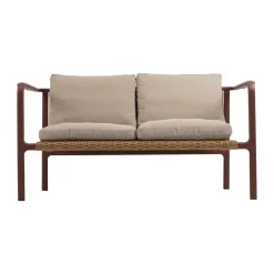 Brafab Sofá Motty, Zin red-teddy beige, 2 plazas Rojo Best
