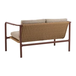 Brafab Sofá Motty, Zin red-teddy beige, 2 plazas Rojo Best
