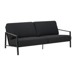 Brafab Sofá Naos, -teddy black, 2,5 plazas Negro Outlet