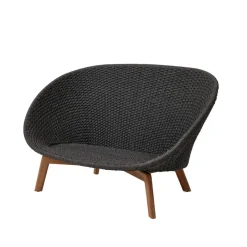 Cane-line Sofás De Terraza<Sofá Peacock 2 plazas soft rope, Dark grey, teak Gris