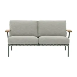 Muuto Sofás De Terraza|Sofás De Exterior<Sofá Settle de 2 plazas, Ribbed Weave 2 Dark green Verde