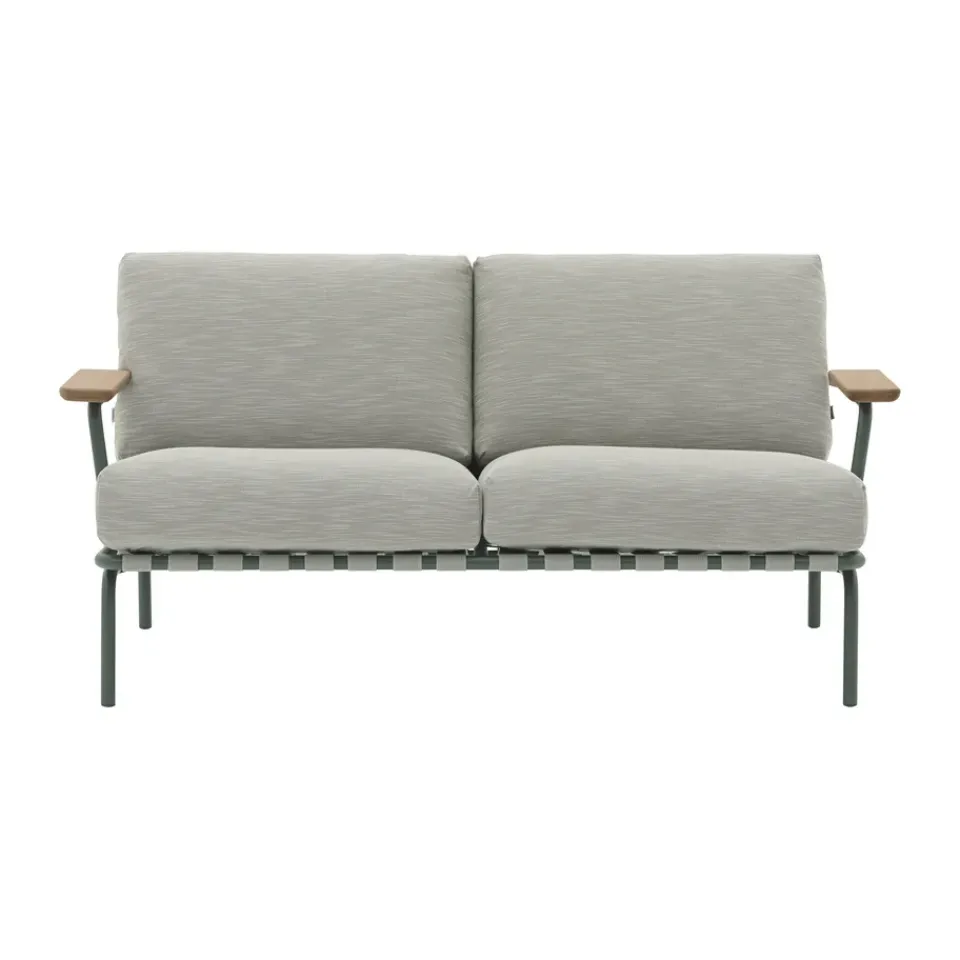 Muuto Sofás De Terraza|Sofás De Exterior<Sofá Settle de 2 plazas, Ribbed Weave 2 Dark green Verde