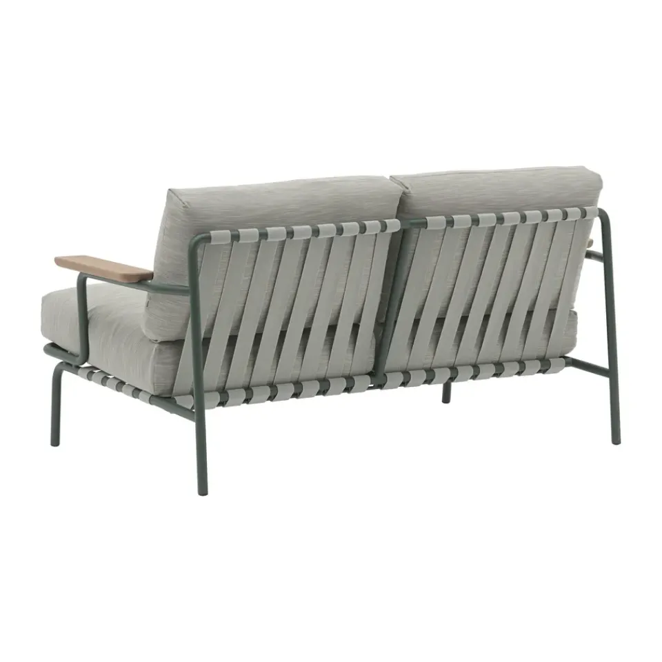 Muuto Sofás De Terraza|Sofás De Exterior<Sofá Settle de 2 plazas, Ribbed Weave 2 Dark green Verde
