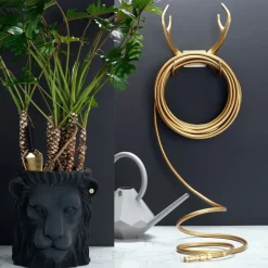 Garden Glory Soporte de manguera reindeer , Gold Color dorado Clearance