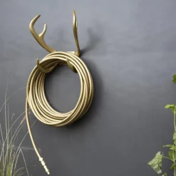 Garden Glory Soporte de manguera reindeer , Gold Color dorado Clearance