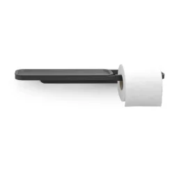 Brabantia Soporte de papel higiénico con estante MindSet, Mineral Infinite Grey Gris Discount