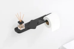 Brabantia Soporte de papel higiénico con estante MindSet, Mineral Infinite Grey Gris Discount