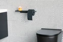 Brabantia Soporte de papel higiénico con estante MindSet, Mineral Infinite Grey Gris Discount