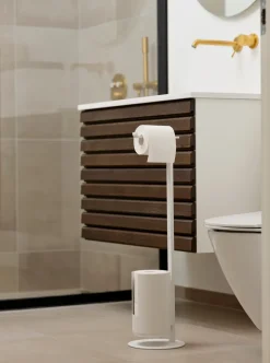 Zone Denmark Soporte de papel higiénico de pie Rim, White Blanco New