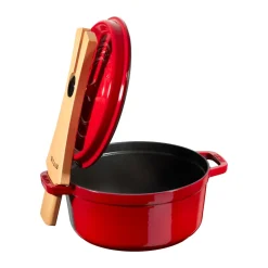 STAUB Soporte de tapa de madera, 24 cm Marrón