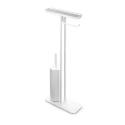 Brabantia Portarollos Para Papel Higiénico<Soporte papel higiénico y escobilla con estante MindSet, Mineral Fresh White Blanco