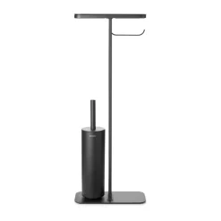Brabantia Soporte papel higiénico y escobilla con estante MindSet, Mineral Infinite Grey Gris New