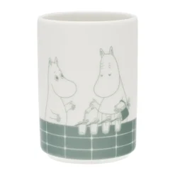 Moomin Arabia Soporte para cepillos de dientes Mumin, Hora del baño verde-blanco VerdeBlanco Sale