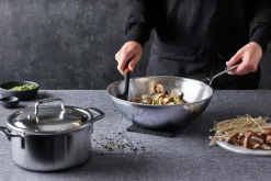 Demeyere Specialties 5 sartén wok de acero inoxidable 5-ply, Ø30 cm Plateado Outlet