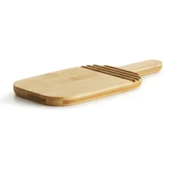Sagaform Tabla de cortar con asa Nature bambú, 26,5 cm Beige Outlet