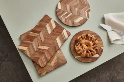 Aida Tabla de cortar Herringbone Ø28 cm, acacia Marrón Online