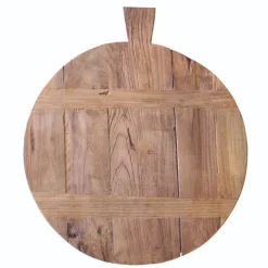 HKliving Tablas De Cortar<Tabla de cortar redonda, mediana Marrón