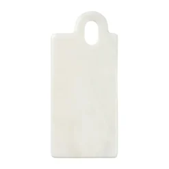 Broste Copenhagen Tabla de cortar Olina 14x31 cm, White marble Blanco Hot