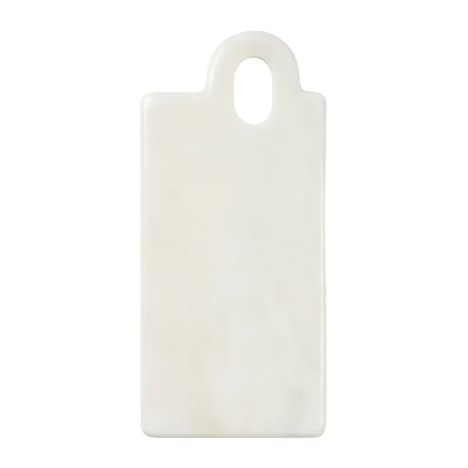 Broste Copenhagen Tabla de cortar Olina 14x31 cm, White marble Blanco Hot