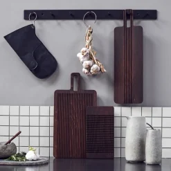 MUUBS Bandejas<Tabla de cortar para pan Yami 22x44 cm, Marrón