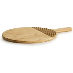 Sagaform Tablas De Cortar<Tabla de cortar redonda con asa Nature bambú, Ø30 cm Beige