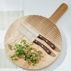 Sagaform Tablas De Cortar<Tabla de cortar redonda con asa Nature bambú, Ø30 cm Beige