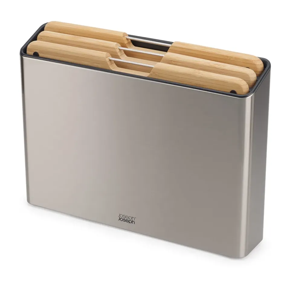 Joseph Joseph Tablas De Cortar<Tablas de cortar Folio steel 3 piezas, Bambú-acero Plateado