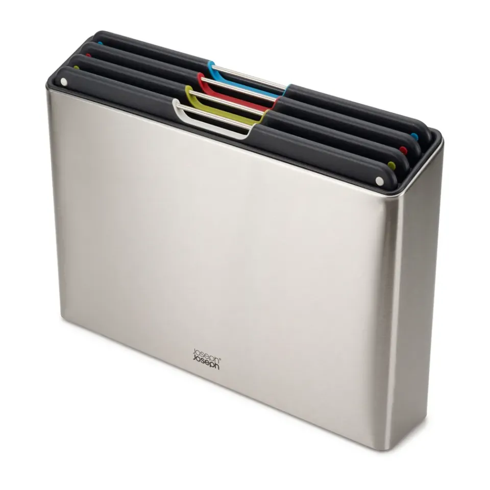 Joseph Joseph Tablas De Cortar<Tablas de cortar Folio steel 4 piezas, Acero Plateado