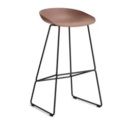 HAY Taburete alto About a Stool 38, 2.0, Ladrillo suave-estructura de acero negro Rojo Online