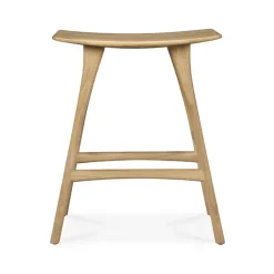 Ethnicraft Taburete alto Osso Counter 67 cm, Roble con aceite duro encerado Beige Outlet