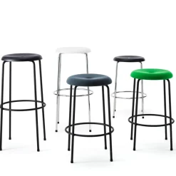 Lammhults Taburetes Altos<Taburete alto Taburett, -cromo, 78 cm Negro