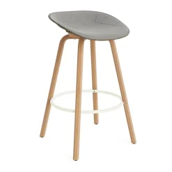 Normann Copenhagen Taburetes Altos<Taburete asiento tapizado Mat Barstool 75 cm, Remix 133-seaweed-beech-cream steel Gris
