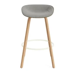 Normann Copenhagen Taburetes Altos<Taburete asiento tapizado Mat Barstool 75 cm, Remix 133-seaweed-beech-cream steel Gris