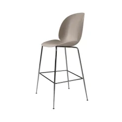 GUBI Taburetes Altos<Taburete bar Beetle alto, New , base de acero cromado negro Beige