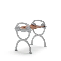 Byarums bruk Taburete Byarum, Caoba, soporte de aluminio en bruto MarrónPlateado Clearance