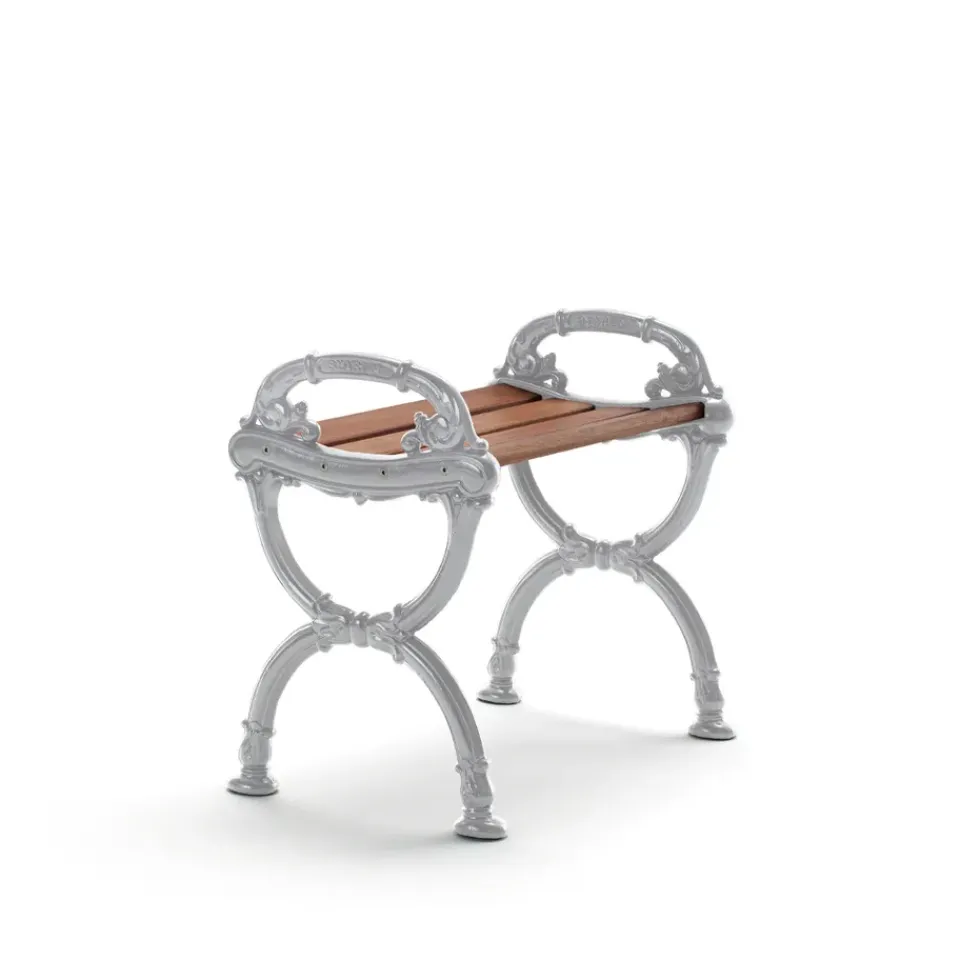 Byarums bruk Taburete Byarum, Caoba, soporte de aluminio en bruto MarrónPlateado Clearance
