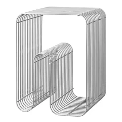 AYTM Taburetes<Taburete Curva, plata Plateado