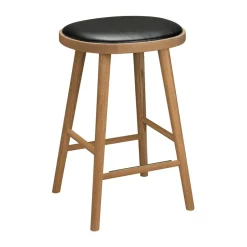 Hans K Taburete de bar Colibri 63 cm, Roble aceitado-cojín negro Marrón Best