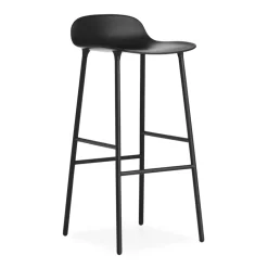 Normann Copenhagen Taburetes Altos<Taburete de bar con patas de metal Form 75 cm, Negro